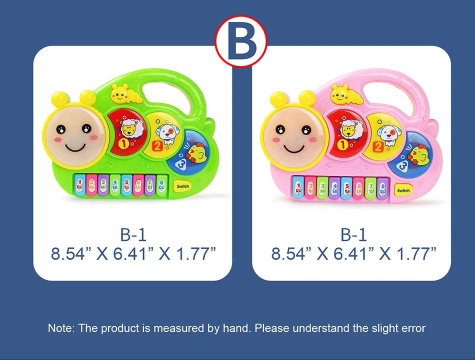 Kid Cartoon Piano Keyboard Game Electronic Multifunctional Toy Animal Sound Flashing Light Baby Instrument Educational Toys Gift