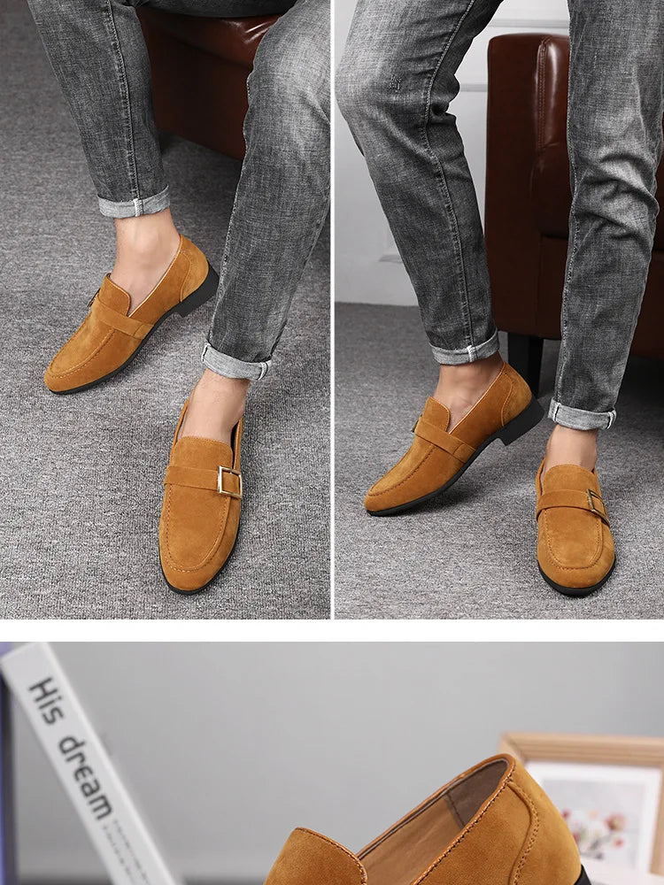 New Mens Casual Business Shoes Loafers Men Dress Shoes Faux Suede Driving Shoes Fashion Formal Shoes for Men Sneakers2023