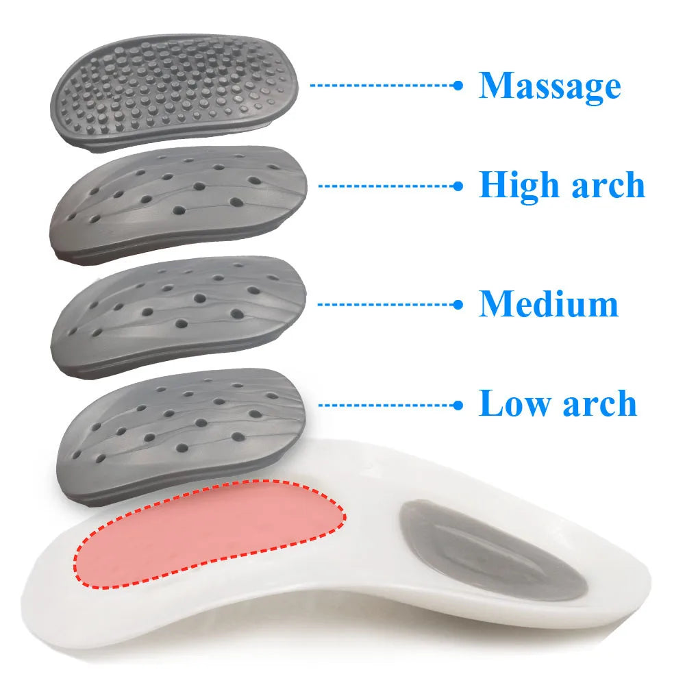 1 Set Orthopedic Shoes Insoles For Feet Foot Massager Sccessories Arch Support Plantar Fasciitis Knee Pads For Work Shoe Sole