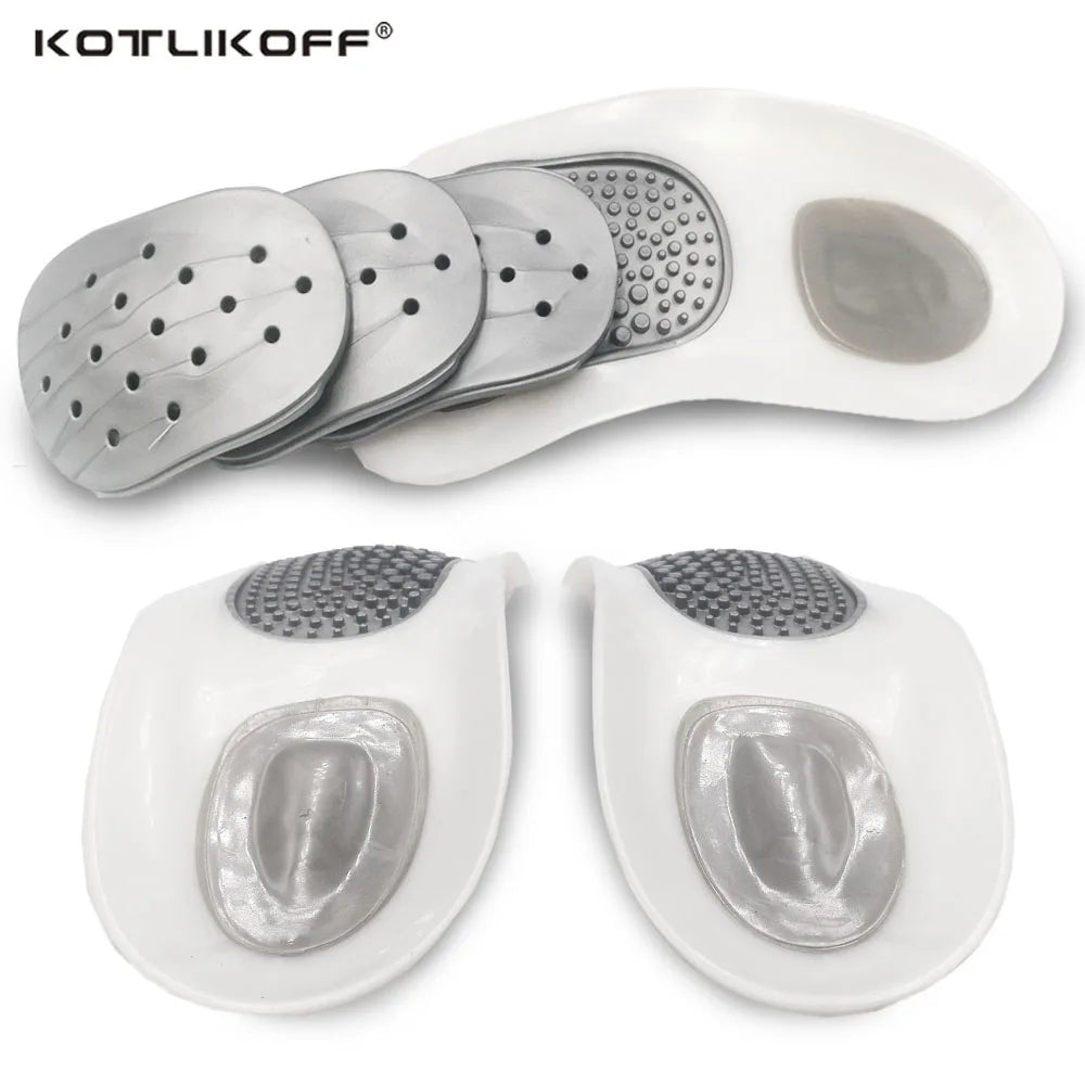 1 Set Orthopedic Shoes Insoles For Feet Foot Massager Sccessories Arch Support Plantar Fasciitis Knee Pads For Work Shoe Sole