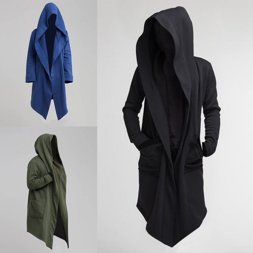 Fashion Hoodie Mens Leisure Cool Long Men Jacket Long Sleeve for Filming Men Jacket Costume Mantle Hoodies Jacket Cloak Coats