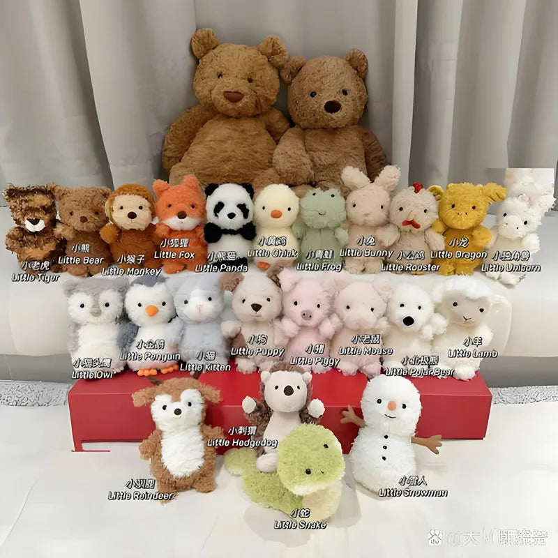 JC UK Jellycats Style Animal Series Super Soft Plush Bear Toy with PP Cotton Little Curly Doll Age 14+