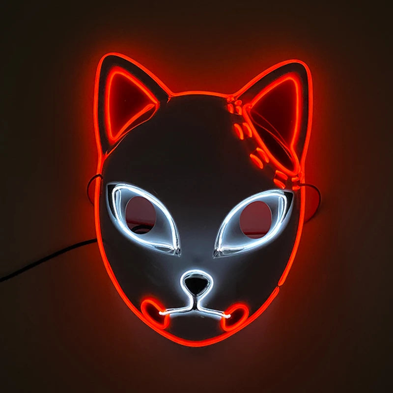 Halloween Carnival Party Costume Decoration Luminous LED Mask Halloween Mask LED Maske Light Up Party Masks for Glow Party
