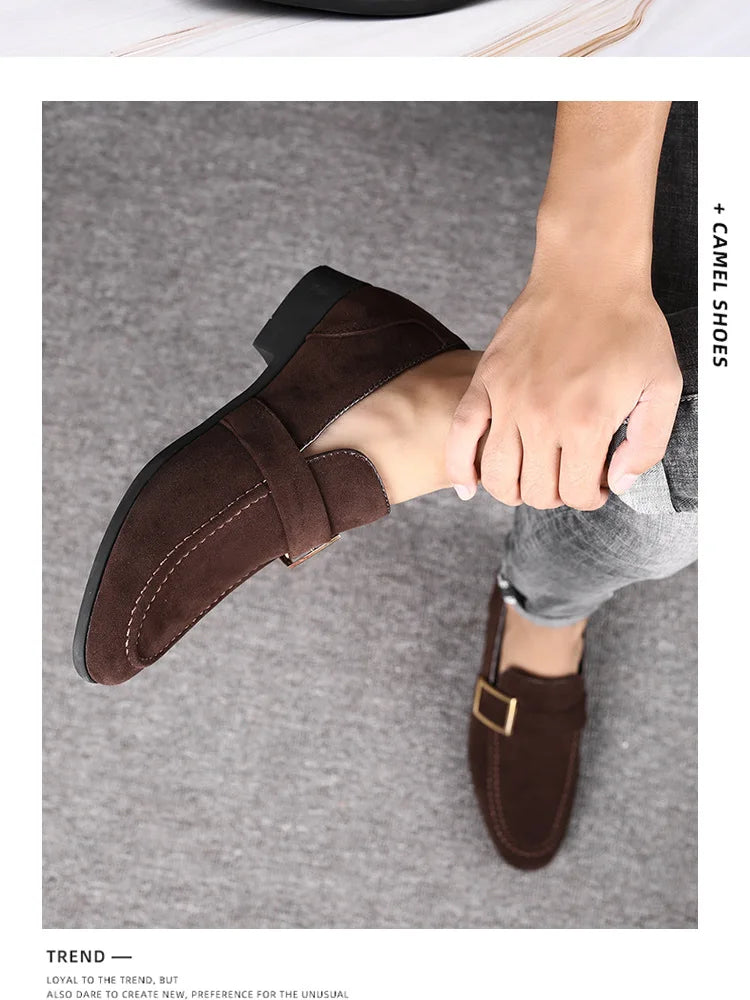 New Mens Casual Business Shoes Loafers Men Dress Shoes Faux Suede Driving Shoes Fashion Formal Shoes for Men Sneakers2023