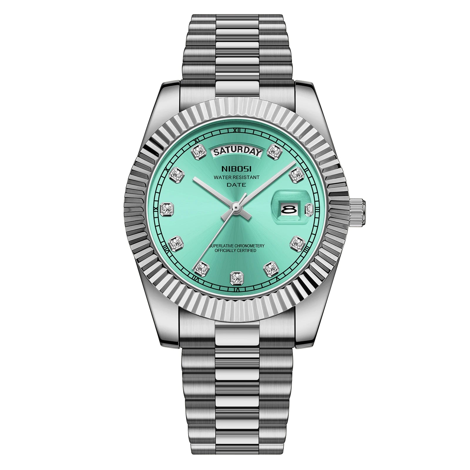 NIBOSI 2628 Luxury Fashion Brand Waterproof Custom OEM ODM Service Auto Date Week Quartz Watch