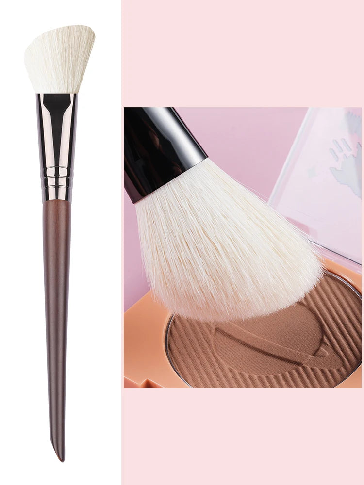 BETHY BEAUTY 1 PC Goat Hair Highlight Brush Blusher Blender Makeup Brushes Powder Blending Soft Make Up Tools for Face Cheek