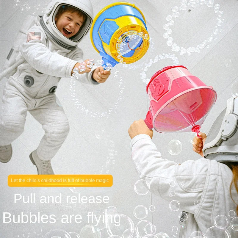 Air Gun Creative Handheld Air Bubble Machine Outdoor Bubble-Blowing Gun Toy for Boys Girls Children New Type Creative Children's
