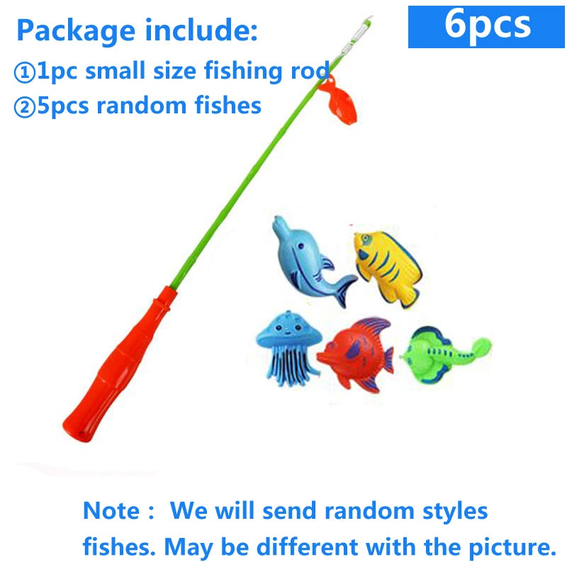 Kids' Fishing Toy Set Play Water Toys for Baby Magnetic Rod and Fish with Inflatable Pool Outdoor Sport Toys for Children