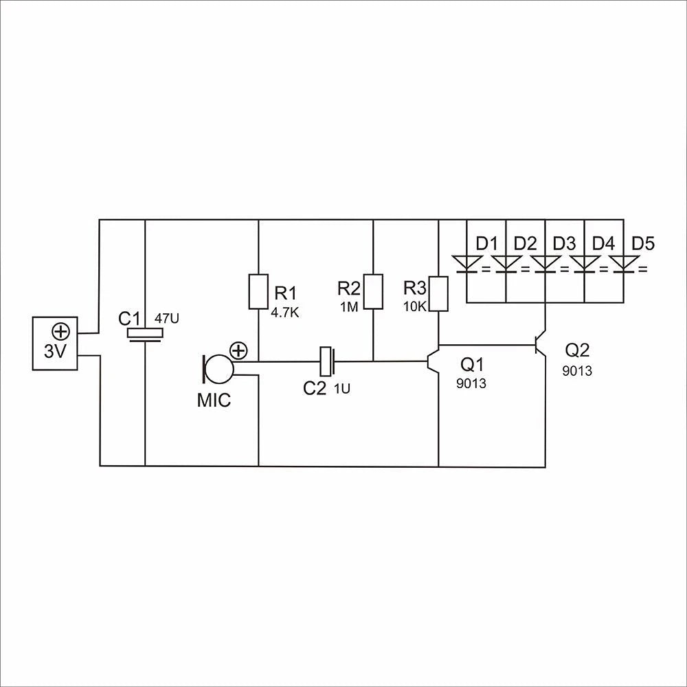 Electronic Funny Kits Voice Control LED Melody Light DIY Kits Production Suite Small Electronic Learning Electronic Kits