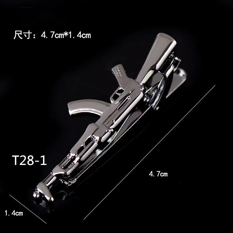 High Quality Metal Tie Clip Black Color Glasses Feather Necktie Clips Pin Luxulry Jewelry Gifts for Men Accessories