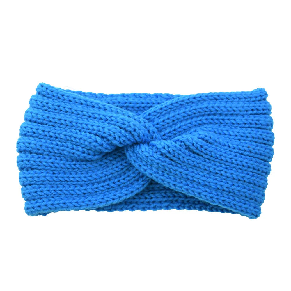 Winter Warm Knitted Knot Cross Headband for Women Girls Autumn Elastic Hair Holder Hair Band Solid Headwear Hair Accessories