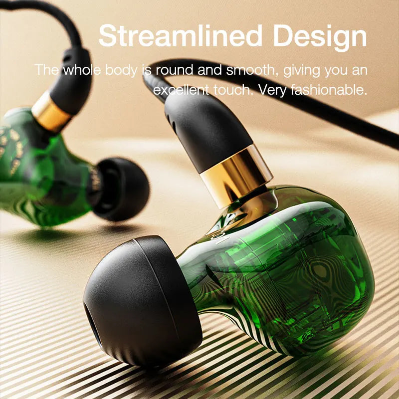 EARDECO HiFi Wired Headphones Heavy Bass In-ear Headphone Headset with Mic Earphone Sport Wire Phone Earbud Headset Stereo