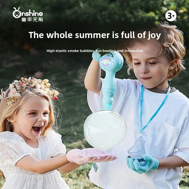 2025 Kids Automatic Magic Bubble Blower with Cool Smoke Effect - Fun Outdoor Summer Toy for Children