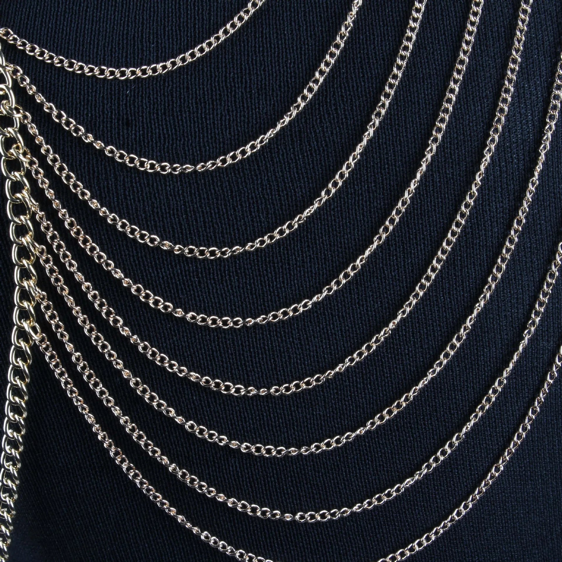 2021 new fashion body with two shoulder jewellery women's shoulder chain Wedding Neckalce jewellery golden necklace body jewelry