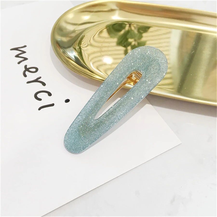 Big Hair Accessories Women Head Pins Fashion Jewelry Water Drop Rectangle Acrylic Hair Clip Barrettes Headwear for Girls 2019