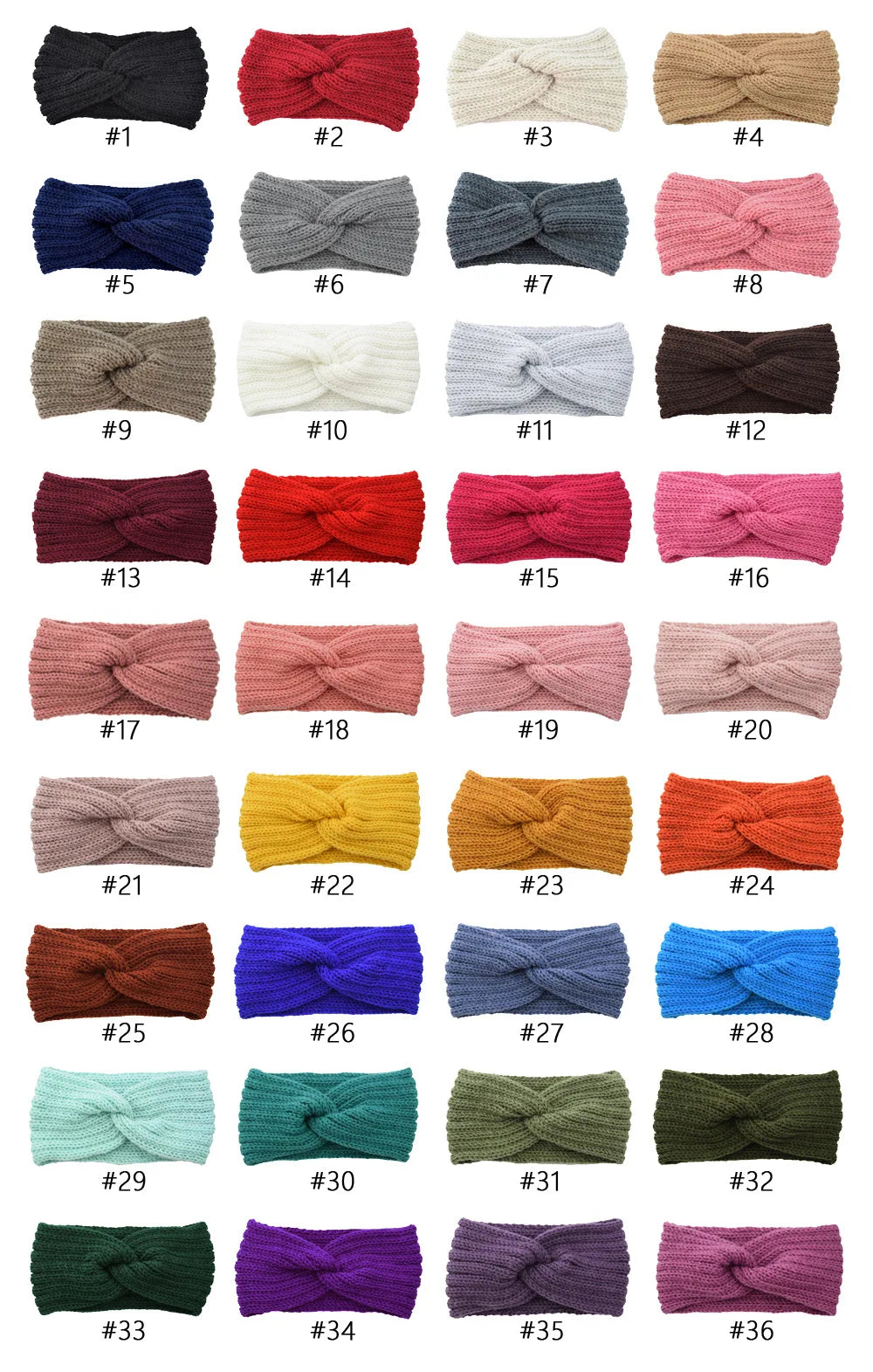 Winter Warm Knitted Knot Cross Headband for Women Girls Autumn Elastic Hair Holder Hair Band Solid Headwear Hair Accessories