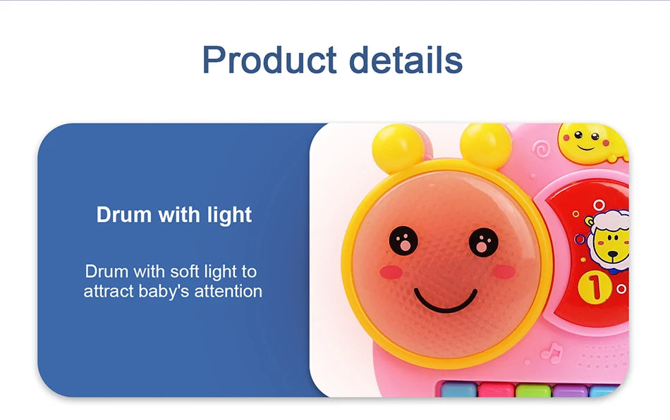 Kid Cartoon Piano Keyboard Game Electronic Multifunctional Toy Animal Sound Flashing Light Baby Instrument Educational Toys Gift