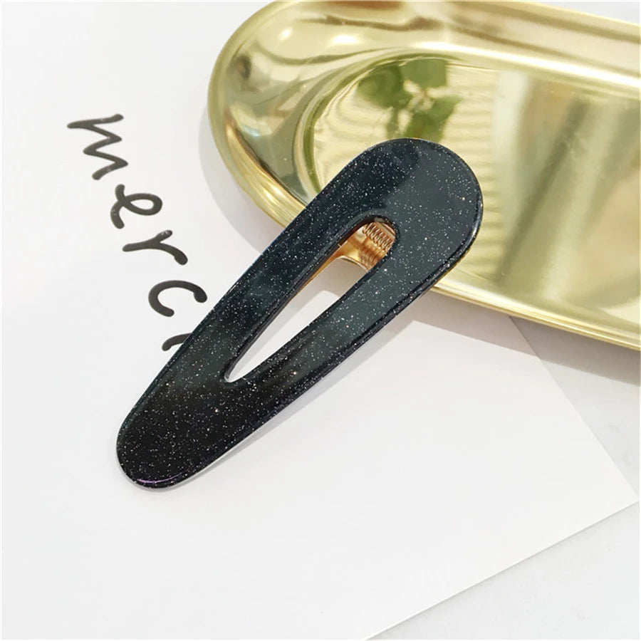 Big Hair Accessories Women Head Pins Fashion Jewelry Water Drop Rectangle Acrylic Hair Clip Barrettes Headwear for Girls 2019