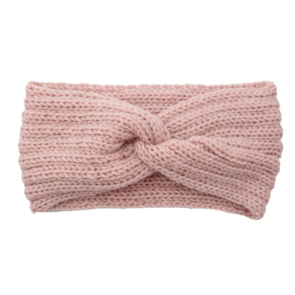 Winter Warm Knitted Knot Cross Headband for Women Girls Autumn Elastic Hair Holder Hair Band Solid Headwear Hair Accessories