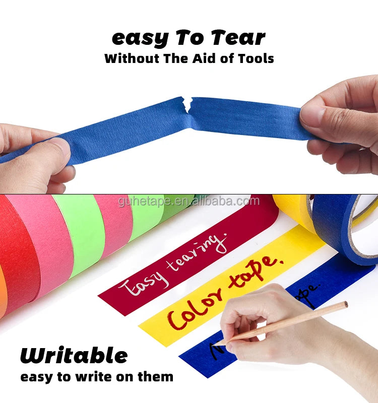 Premium Multi-Surface Wall Paint Masking Master Colored Painters Heat-Resistant Artist Paper Tape Supplies for Home Improvement