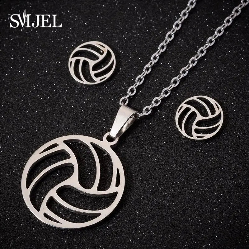 SMJEL Jewelry Sets Boho Flower Triangle Earrings Vintage Tibetab Retro Necklace Women Art Deco Pendant Chain Collares Gifts