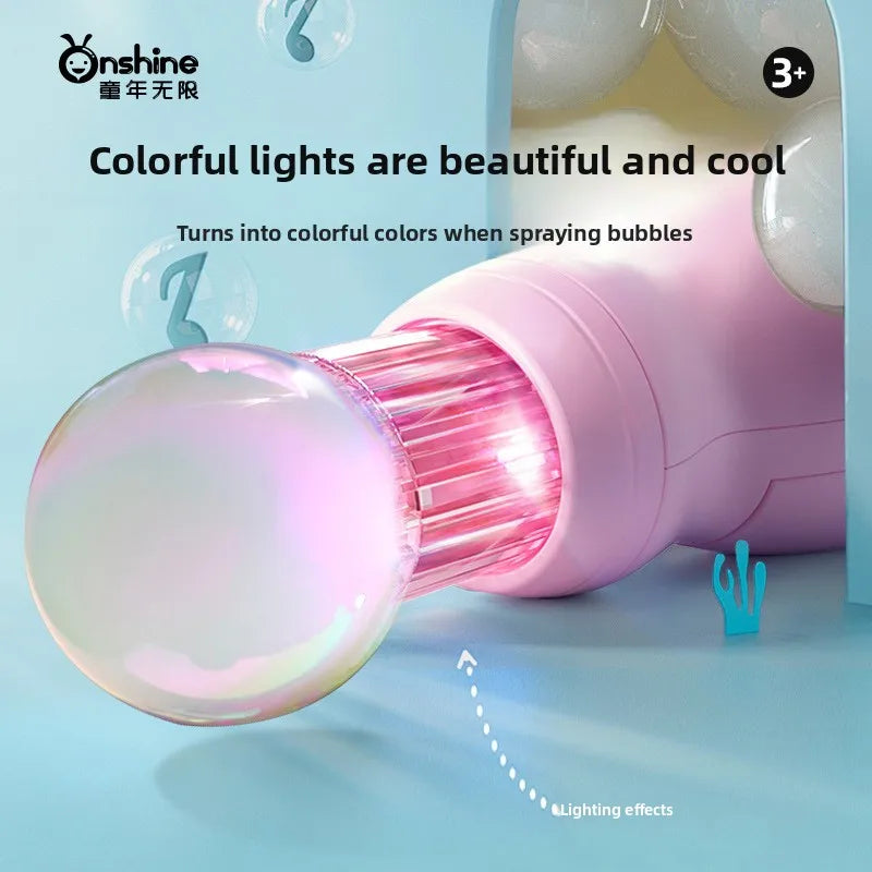 2025 Kids Automatic Magic Bubble Blower with Cool Smoke Effect - Fun Outdoor Summer Toy for Children