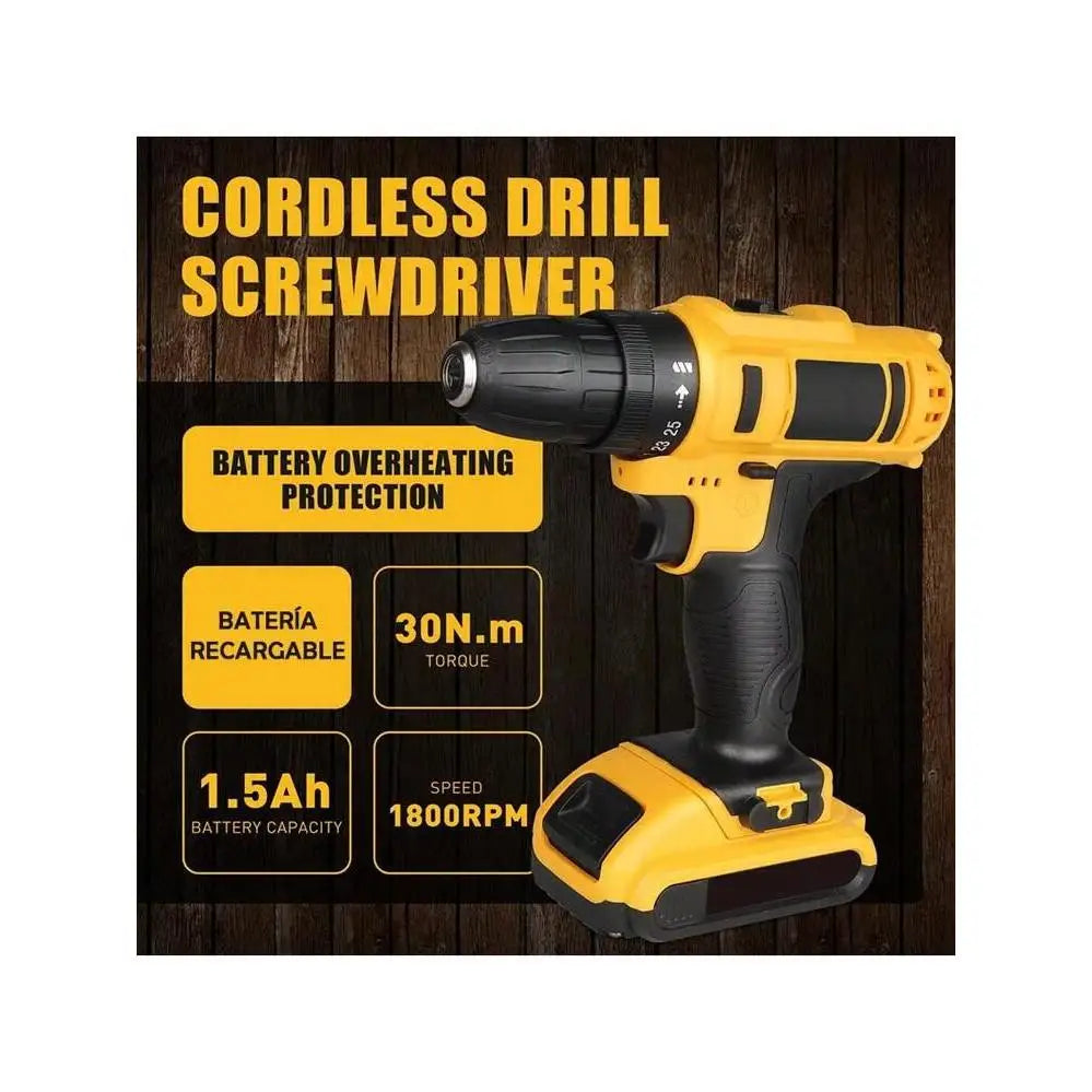 Multi-functional Home Improvement Tool Box with Power Drills for Electric Drilling and Home Decoration