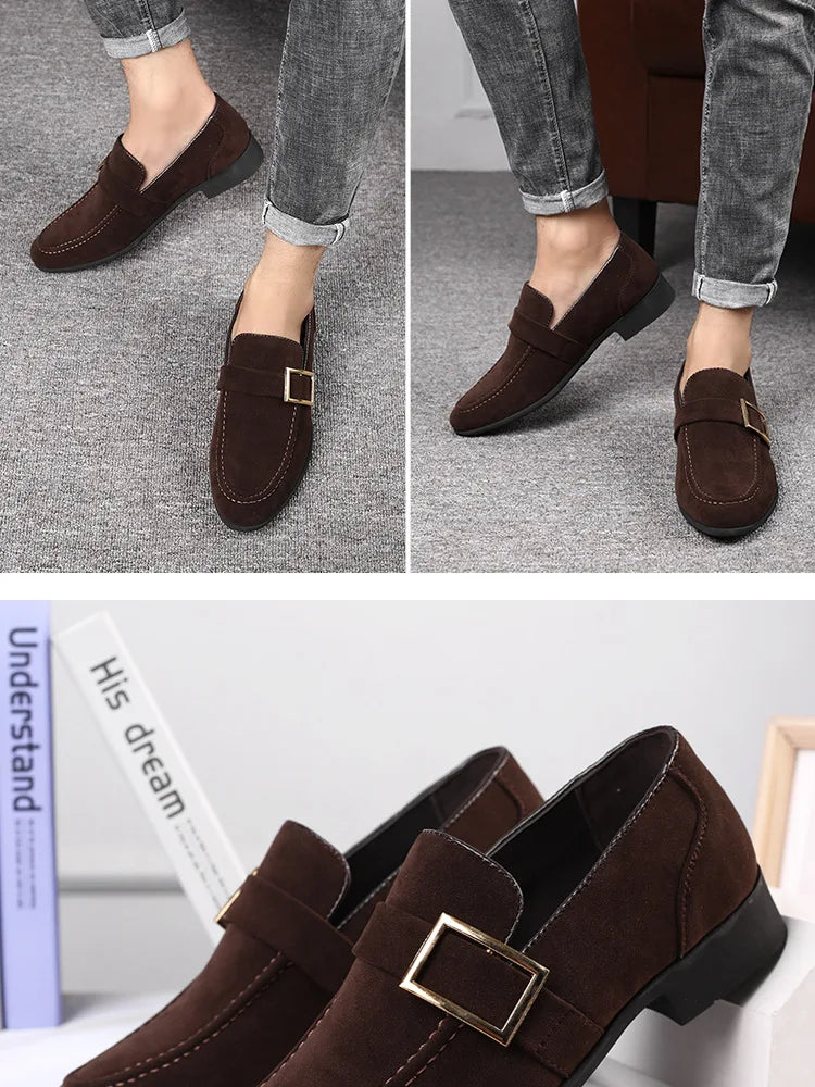 New Mens Casual Business Shoes Loafers Men Dress Shoes Faux Suede Driving Shoes Fashion Formal Shoes for Men Sneakers2023