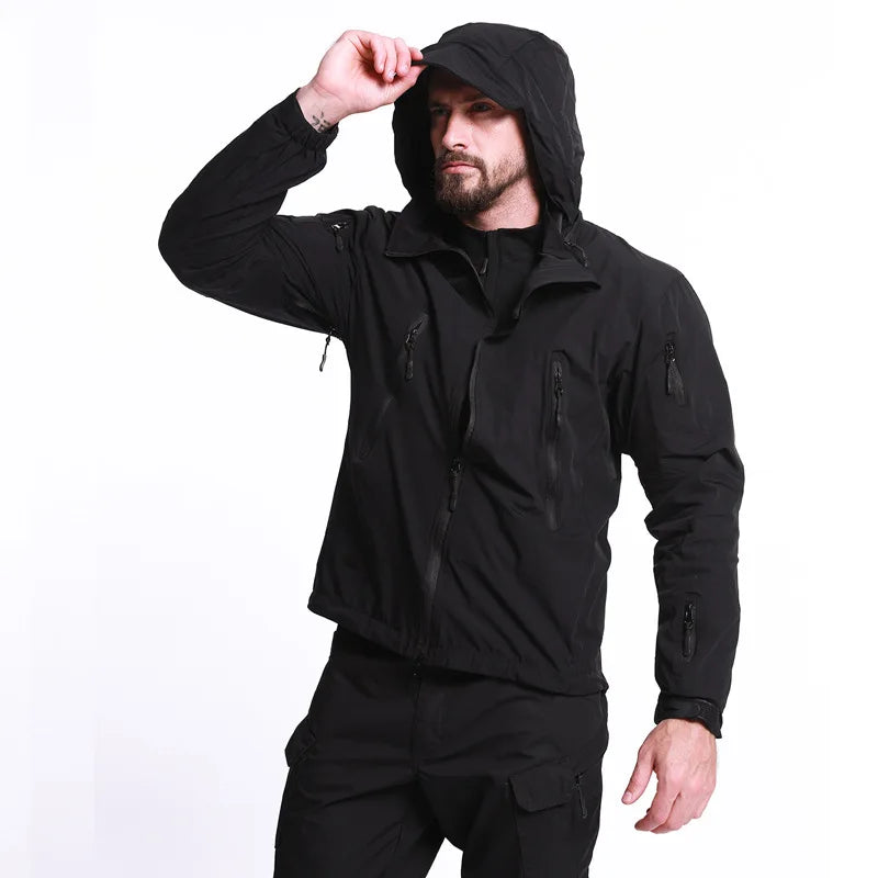 Men Jacket Hooded for Running Hiking Climbing Outdoor Sports Thermal Cycling Clothes 2024 Autumn Windproof Apparel Riding Jacket