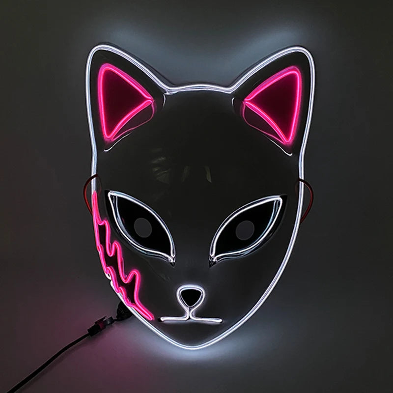 Halloween Carnival Party Costume Decoration Luminous LED Mask Halloween Mask LED Maske Light Up Party Masks for Glow Party