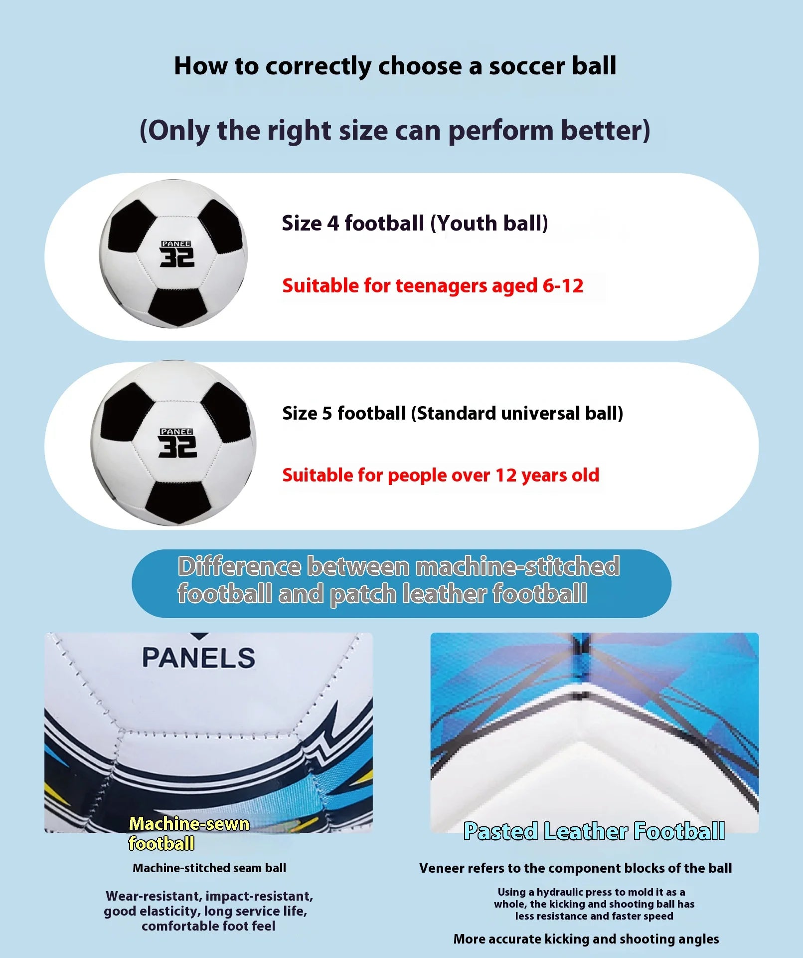 Machine-Sewn PVC Football No. 5 for Adults No. 4 3 for Primary & Secondary School Training Wholesale Competition Footballs