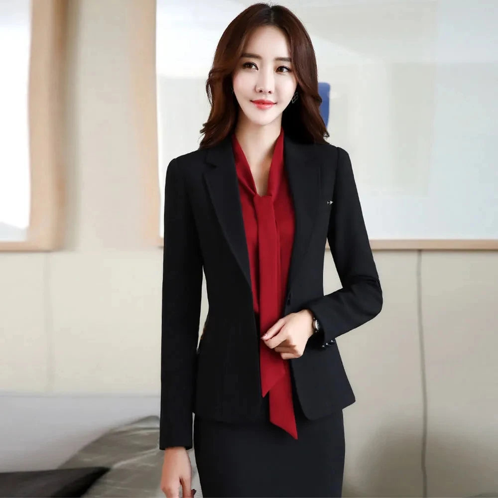 Suit Jacket Women Spring And Autumn Women's Suits Coat Long Sleeve 2025 New Season Korean Fashion Slim Top Women Blazer Black