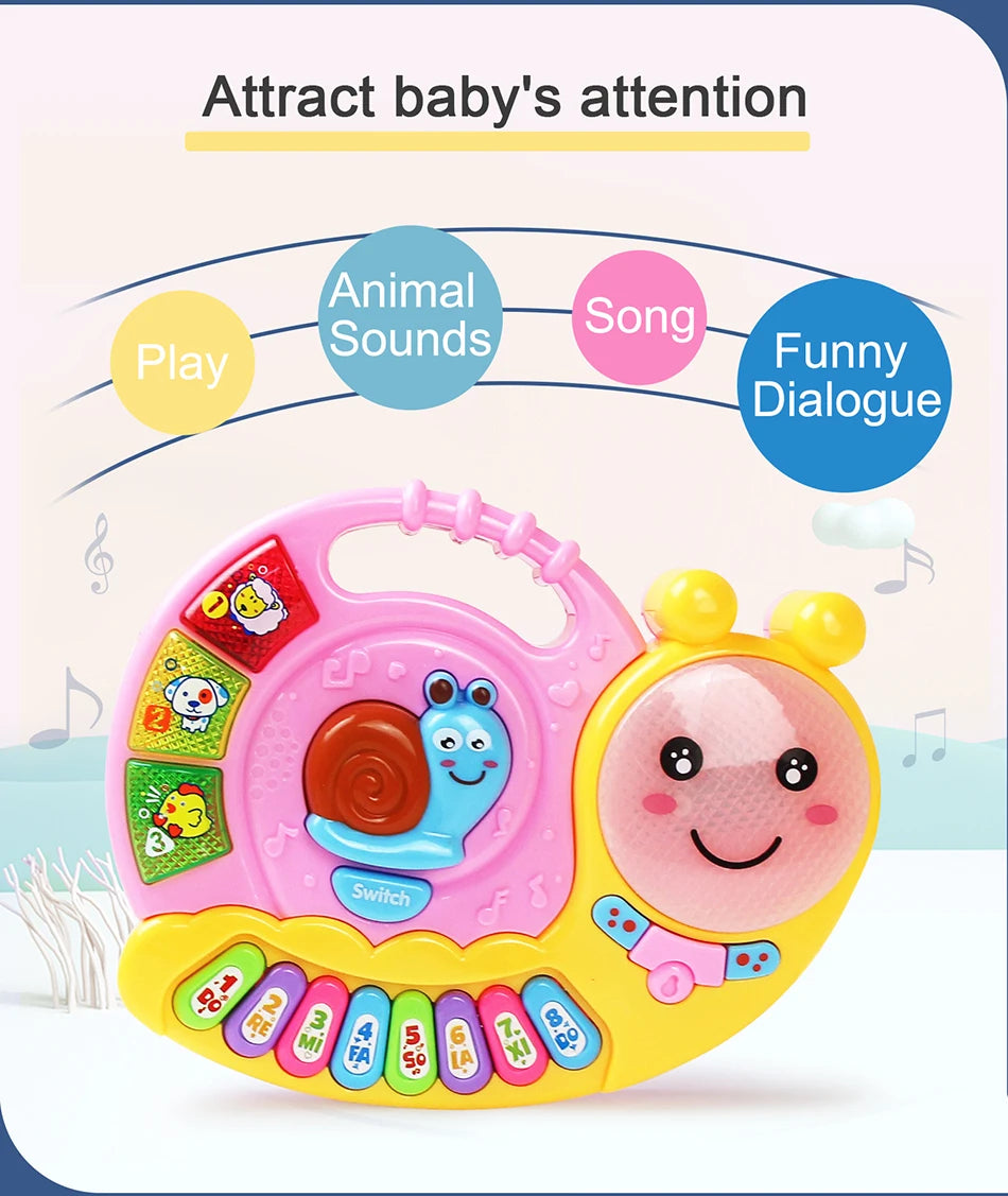 Kid Cartoon Piano Keyboard Game Electronic Multifunctional Toy Animal Sound Flashing Light Baby Instrument Educational Toys Gift