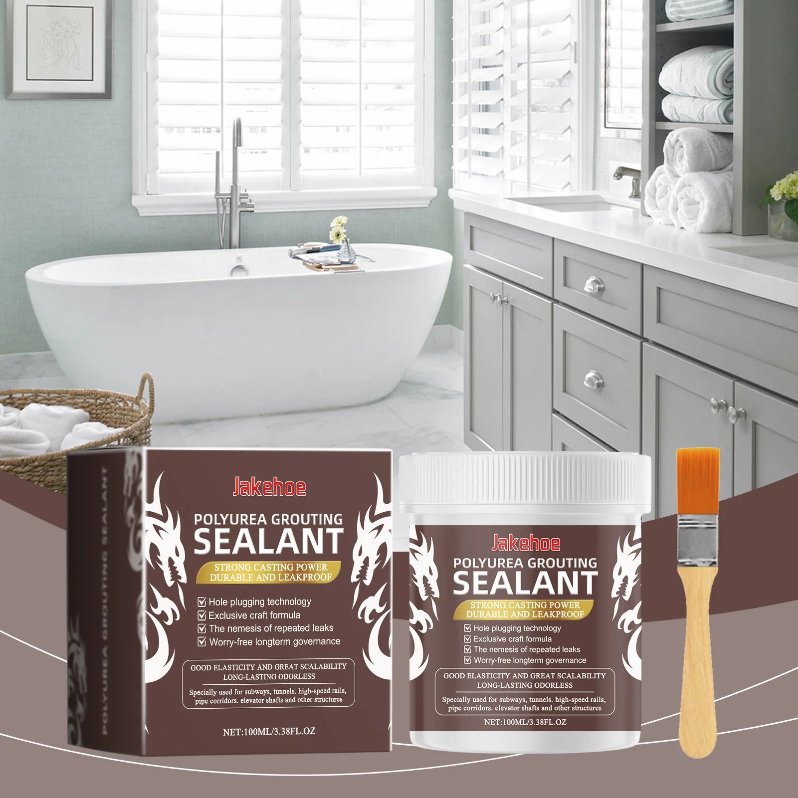 Jakehoe Multi-Purpose Leakproof Sealing Waterproof Glue Home Improvement Repair Leak for Gap Grouting Adhesives & Sealants