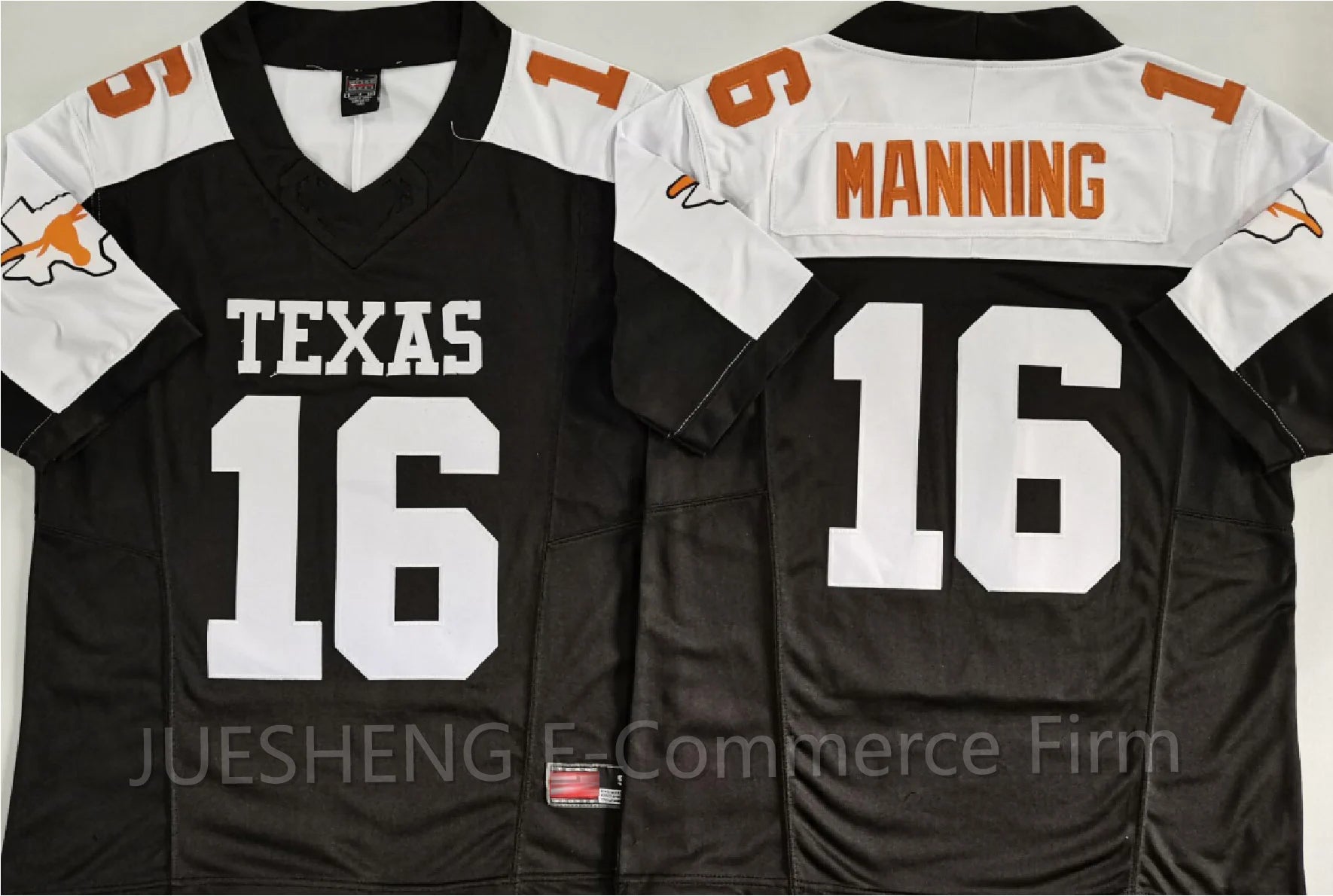 Wholesale Top Quality Texas College American Football 16#Manning  3#EWERS  American Football Stitched Jerseys