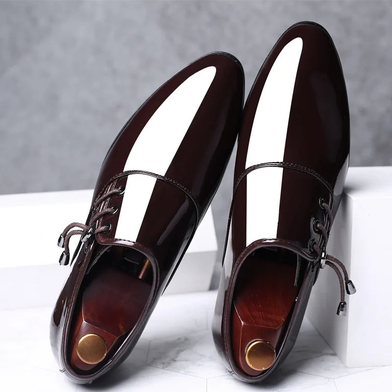 Classic Business Men's Dress Shoes Fashion Elegant Formal Wedding Shoes Men Slip On Office Oxford Shoes For Men 559