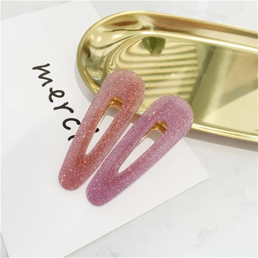 Big Hair Accessories Women Head Pins Fashion Jewelry Water Drop Rectangle Acrylic Hair Clip Barrettes Headwear for Girls 2019