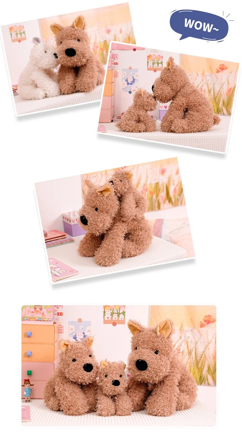 British West Highland Female Puppy Toy Original Scribbled Design Super Soft Plush Dog Doll Furry Scottish PP Stress Relief