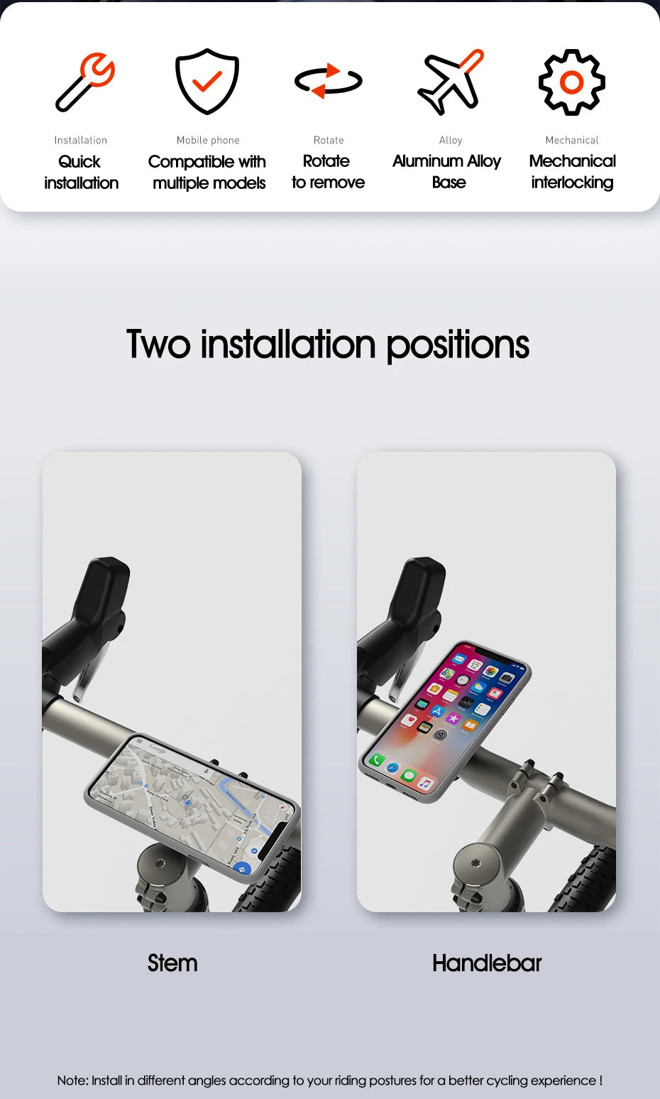 Motorcycles Mobile Phone Holder Electric Moto Bicycle GPS Stand Aluminum Alloy Mount Outdoor Portable for Ducati Yamaha Kawasaki