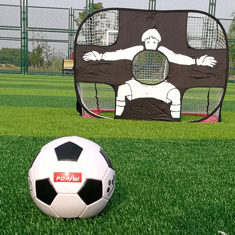 High Quality 2-in-1 Pop up Soccer Goal and Target Portable Mini Football Goal with Carry Bag for Training and Sports