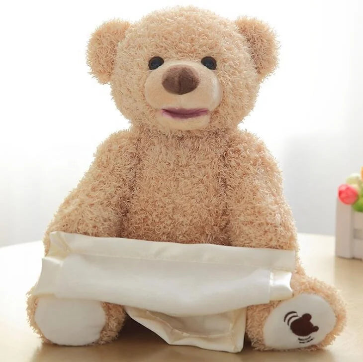 Peekaboo Electric Puzzle Bears Talking Open Mouth Teddy Bear Plush Toy