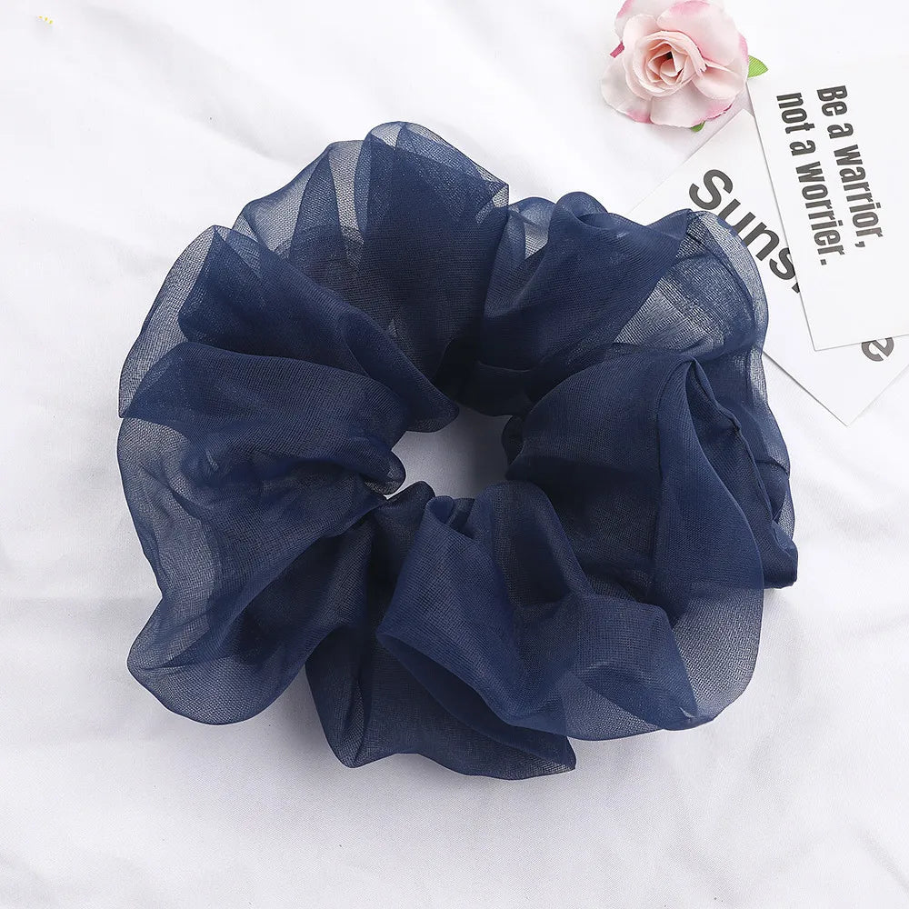 2020Korean Big Size Organza Hair Scrunchies For Women Elastic Hair Bands Girl Headwear Ponytail Holder Hair Tie Hair Accessories