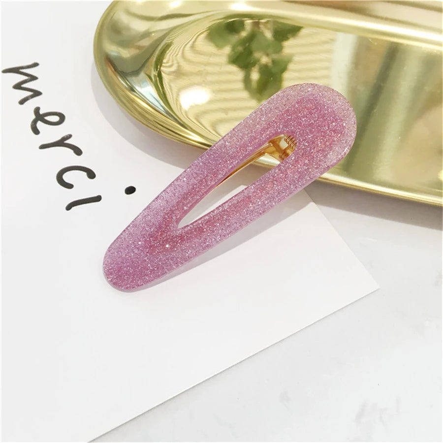 Big Hair Accessories Women Head Pins Fashion Jewelry Water Drop Rectangle Acrylic Hair Clip Barrettes Headwear for Girls 2019