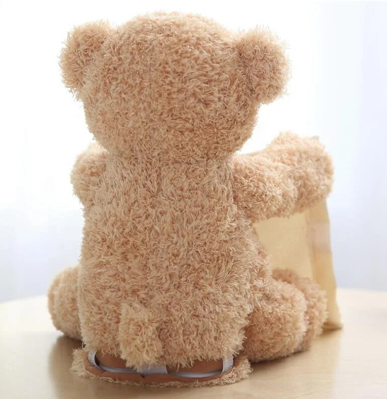 Peekaboo Electric Puzzle Bears Talking Open Mouth Teddy Bear Plush Toy