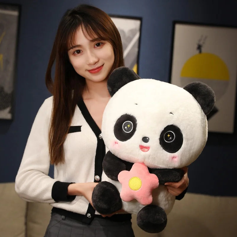 Cute Panda Stuffed Animal Toys Super Soft Cartoon Hugging Pillow Plush Toy Gift for Bedding Kids Sleeping
