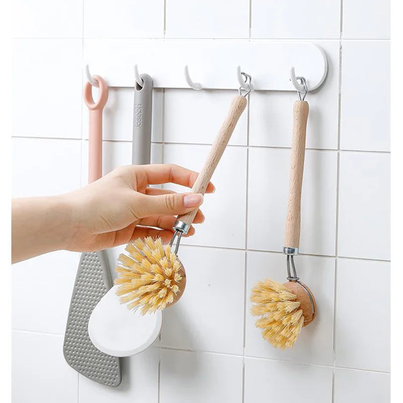 Kitchen Cleaning Brush Tool Clean Wash Brush Bamboo Dish Washing Brush Pan Pot Cleaner Kitchen Brush For Dishes Cleaning Tools
