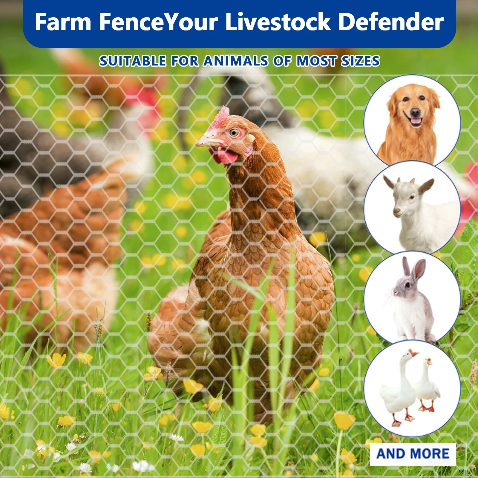 Hexagonal Wire Mesh Wire Roll 23 Gauge  16inch X 40ft Diamond Mesh, Chainlink Fence, Heavy Duty Wire Roll for Home Improvement