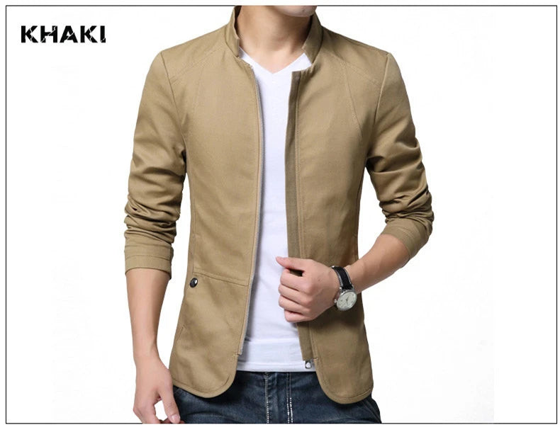 MRMT 2025 Brand Men's Jackets Collar Cotton Washed Overcoat For Male Slim Casual Men Jacket Man Coat Outer Wear Clothing
