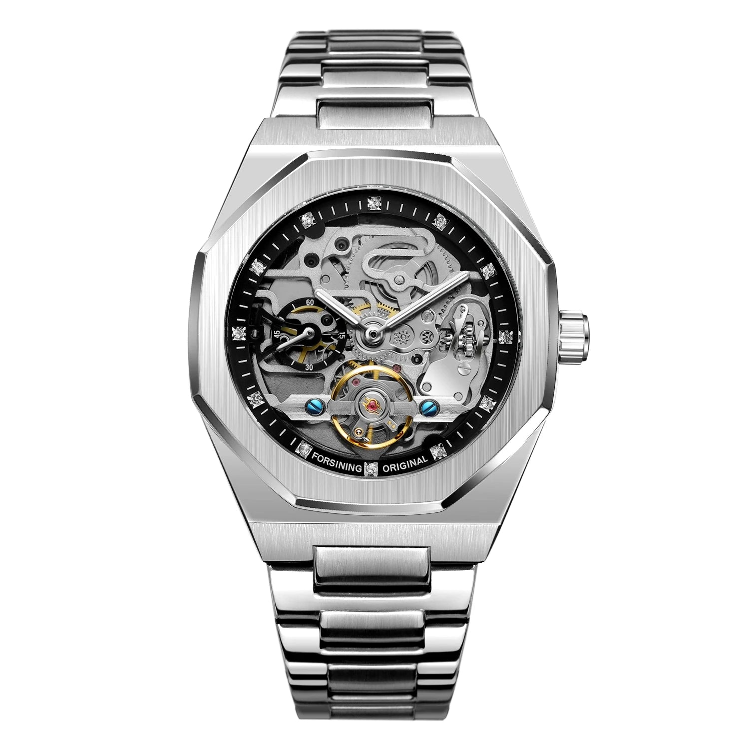 MECHANICAL WATCH  FORSINING Factory  Stainless Steel Mechanical  Watches  for Mens Watches Luxury