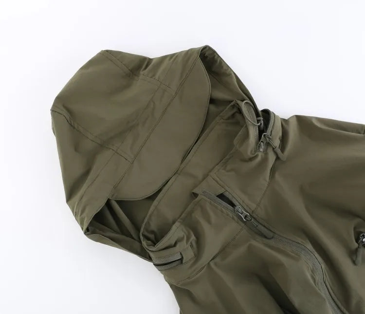 Men Jacket Hooded for Running Hiking Climbing Outdoor Sports Thermal Cycling Clothes 2024 Autumn Windproof Apparel Riding Jacket